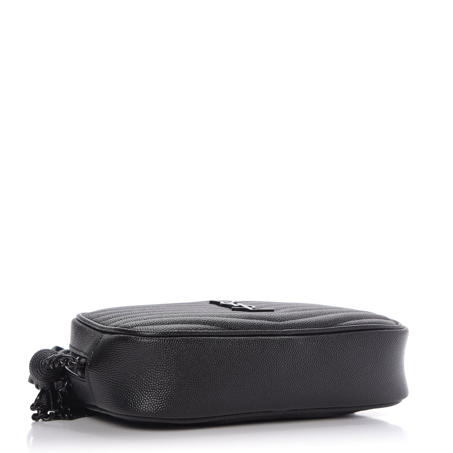 Saint Laurent Grain De Poudre Matelasse Monogram Mini Lou Camera Bag Black 4 of 10