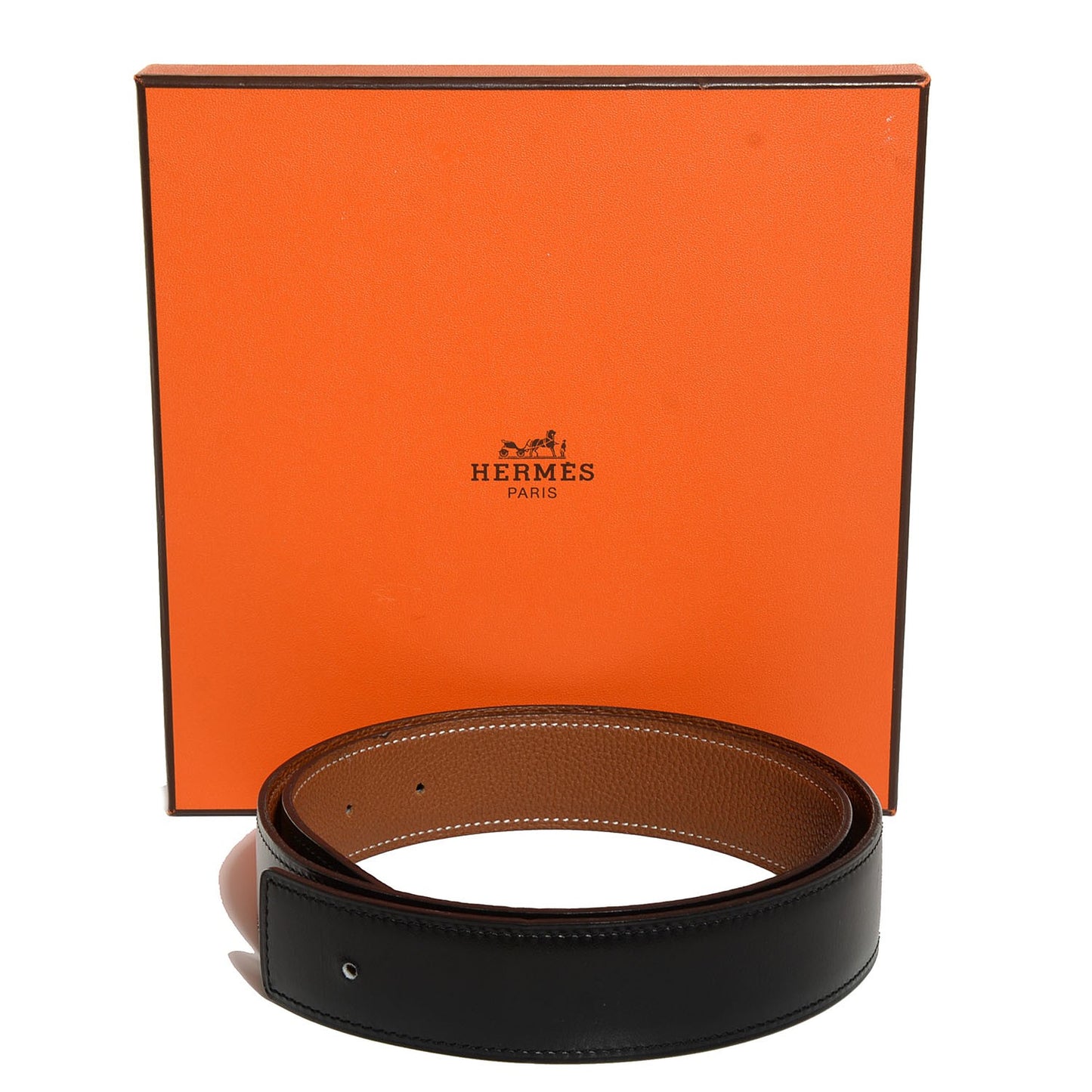 Box Togo 32mm Belt Strap 80 Black Gold