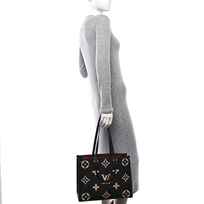 Louis Vuitton Empreinte Monogram Giant Onthego MM Black Beige 2 of 9