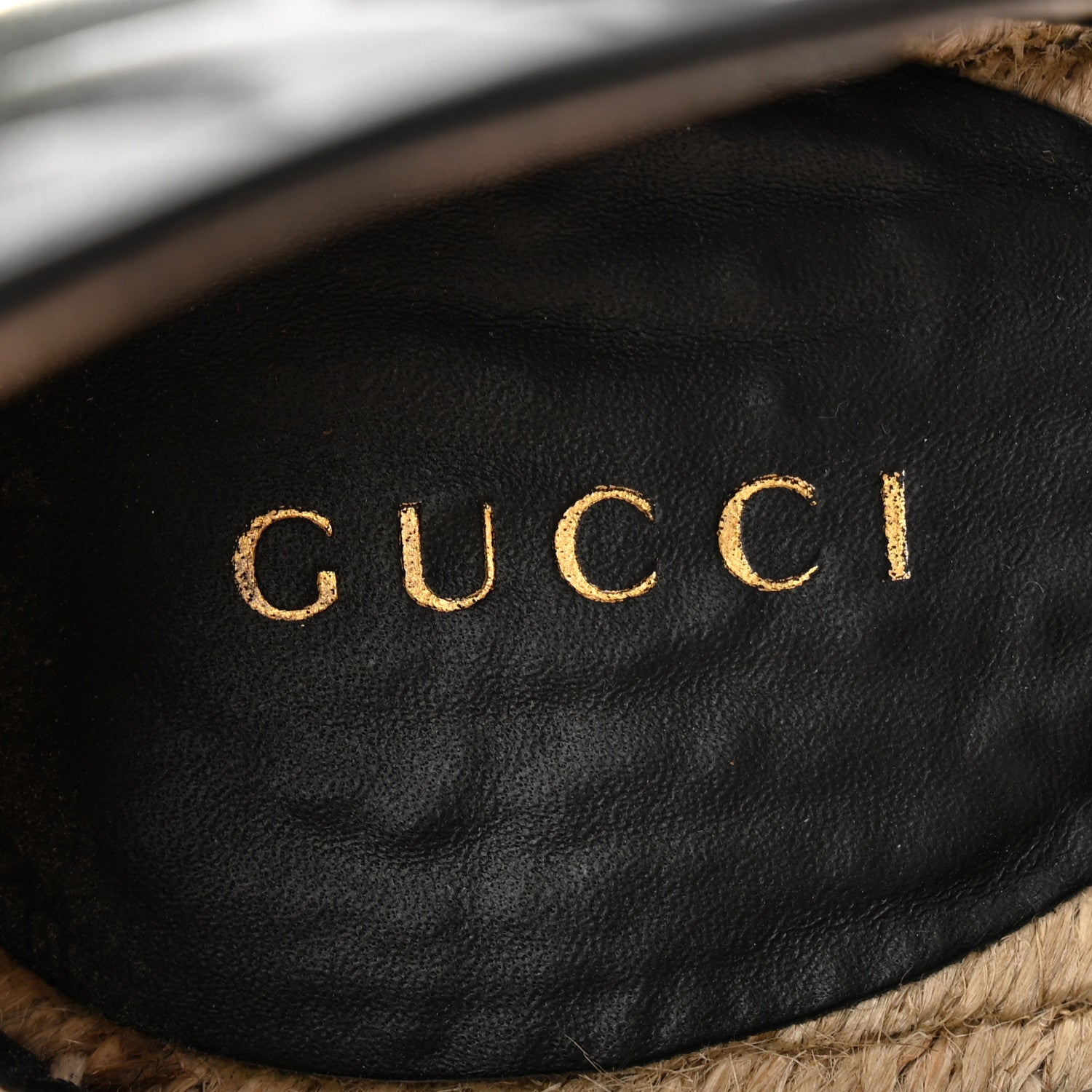 Gucci Nappa Matelasse GG Marmont Ankle Wrap Platform 35/120mm Espadrille Wedges 37.5 Black 6 of 12