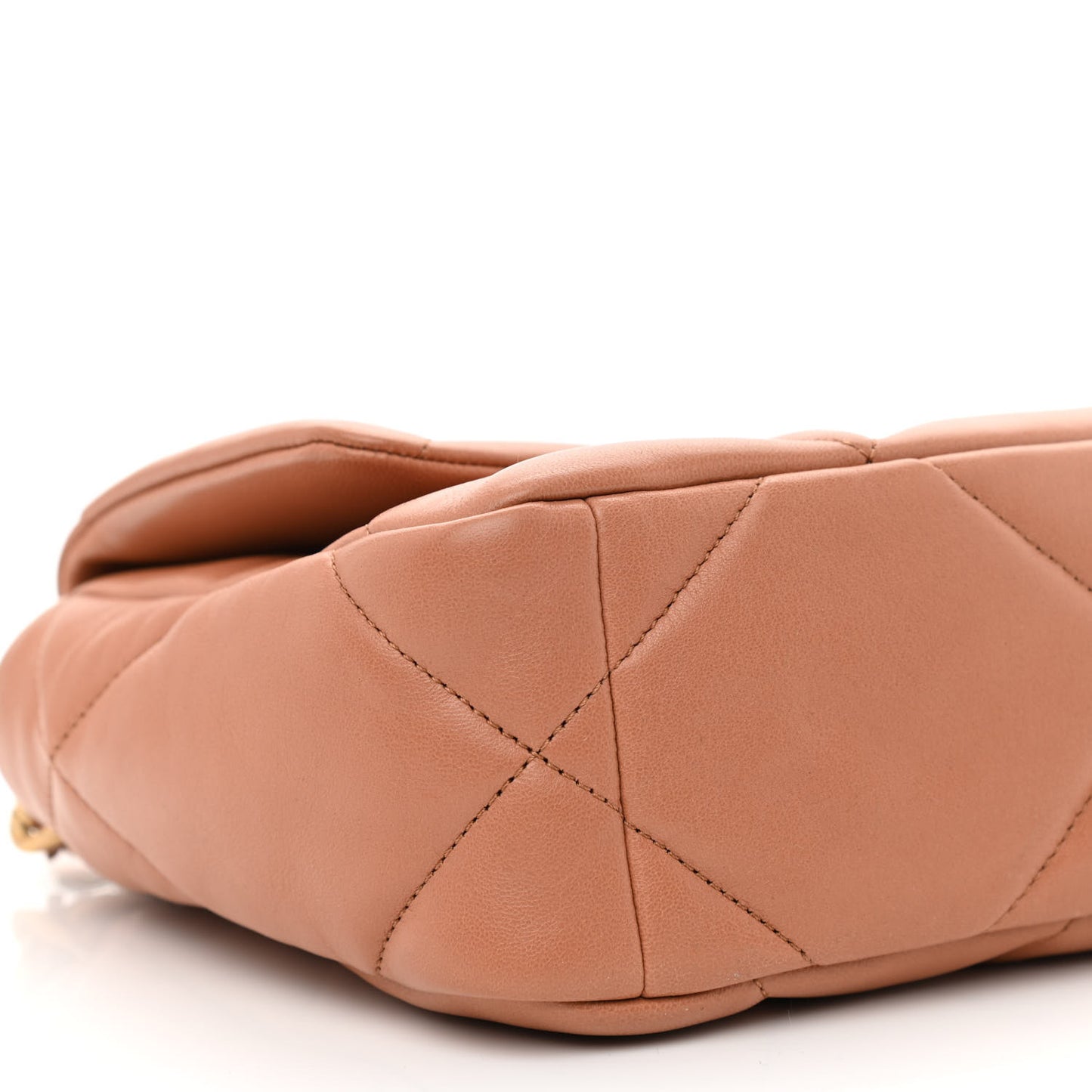 Lambskin Quilted Medium Chanel 19 Flap Brown