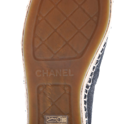 Chanel Fabric Patent Calfskin CC Espadrilles 36 Black 7 of 11