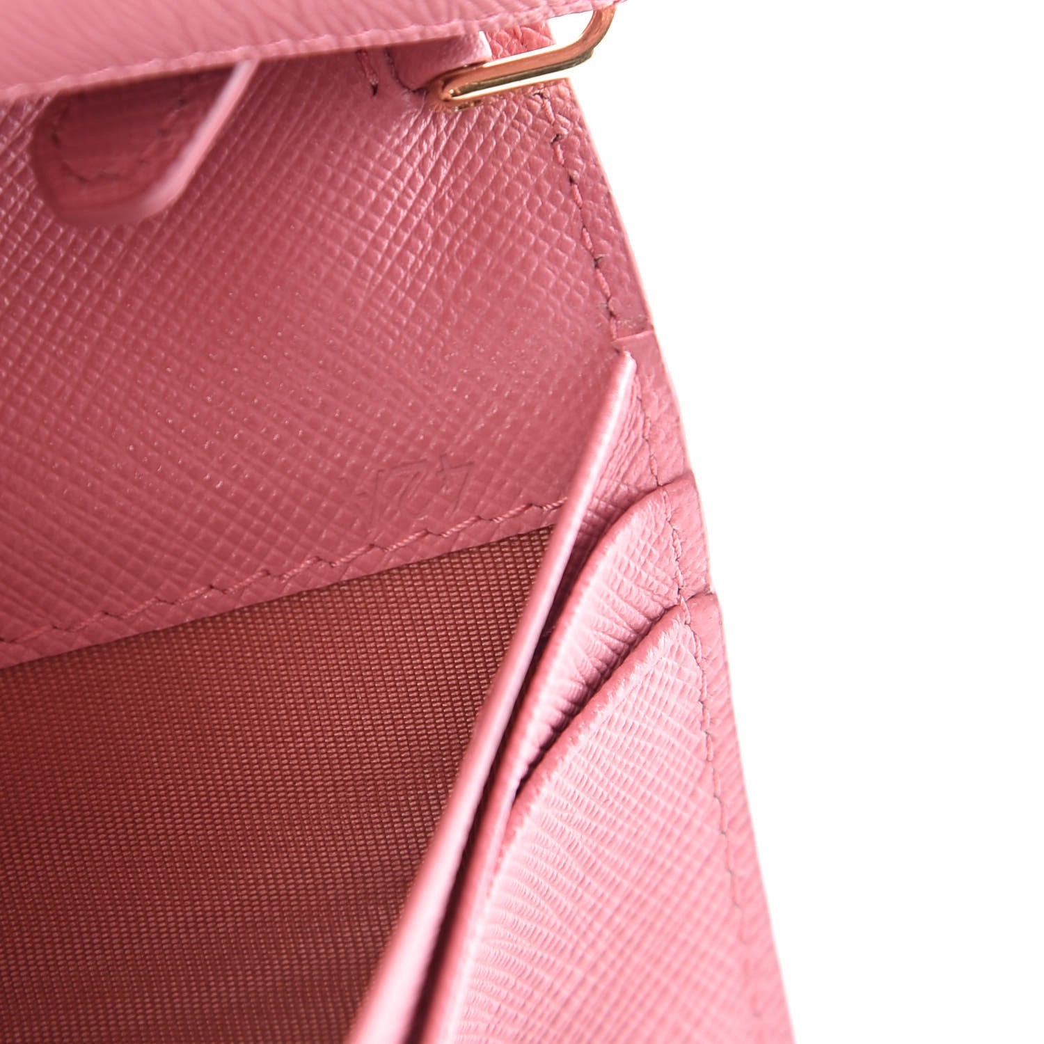 Prada Saffiano Shine Monochrome Chain Wallet Petalo 7 of 10