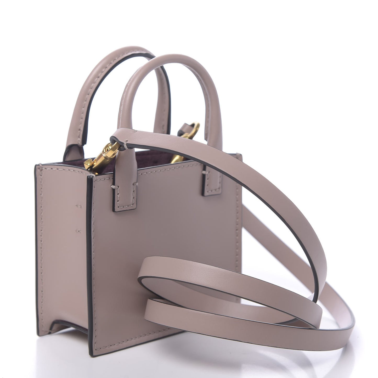 Calfskin Mini Vlogo Signature Pouch Poudre