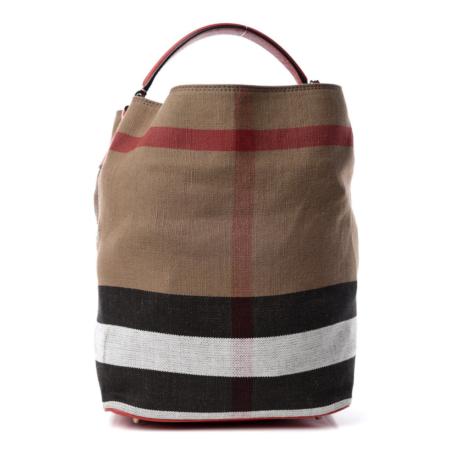 Canvas Mega Check Medium Ashby Hobo Cadmium Red