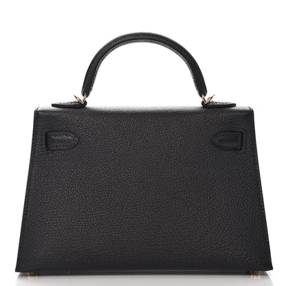 Hermes Chevre Mysore Mini Kelly Sellier 20 Black 69 of 76
