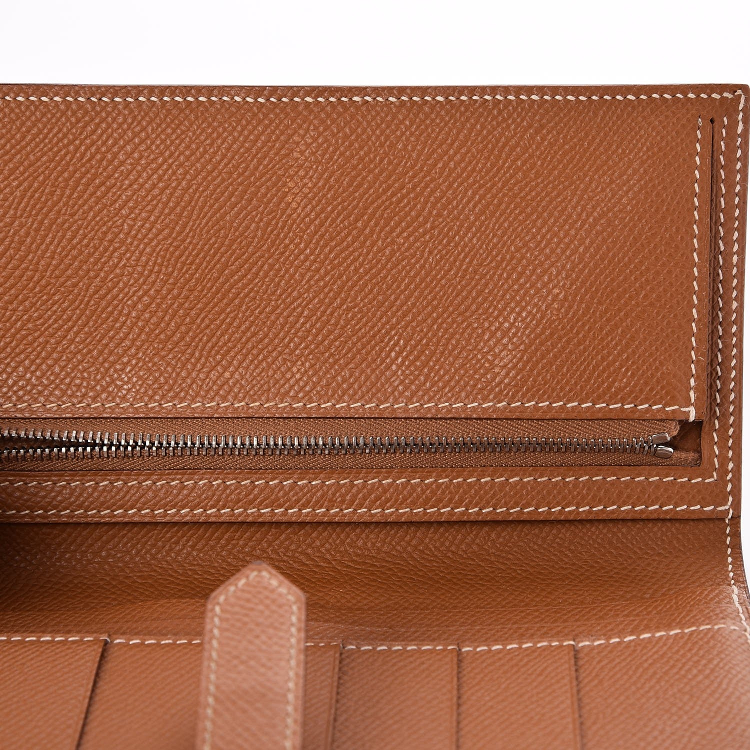 Hermes Epsom Bearn Gusset Wallet Gold 10 of 10