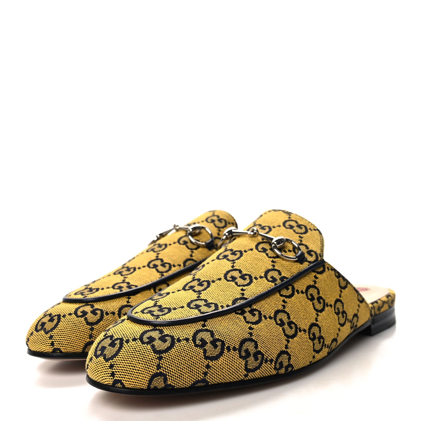 Monogram Multicolor Malaga Kid Horsebit Womens Princetown Slippers 40.5 Yellow Blue