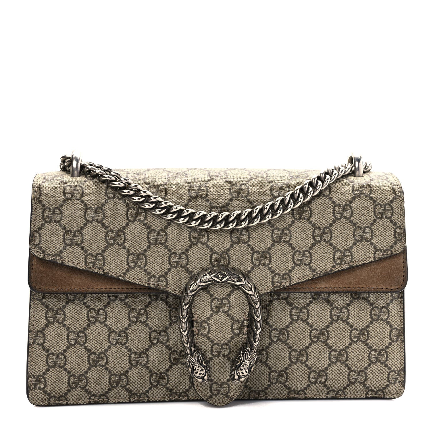 Gucci GG Supreme Monogram Small Dionysus Shoulder Bag Taupe 1 of 11