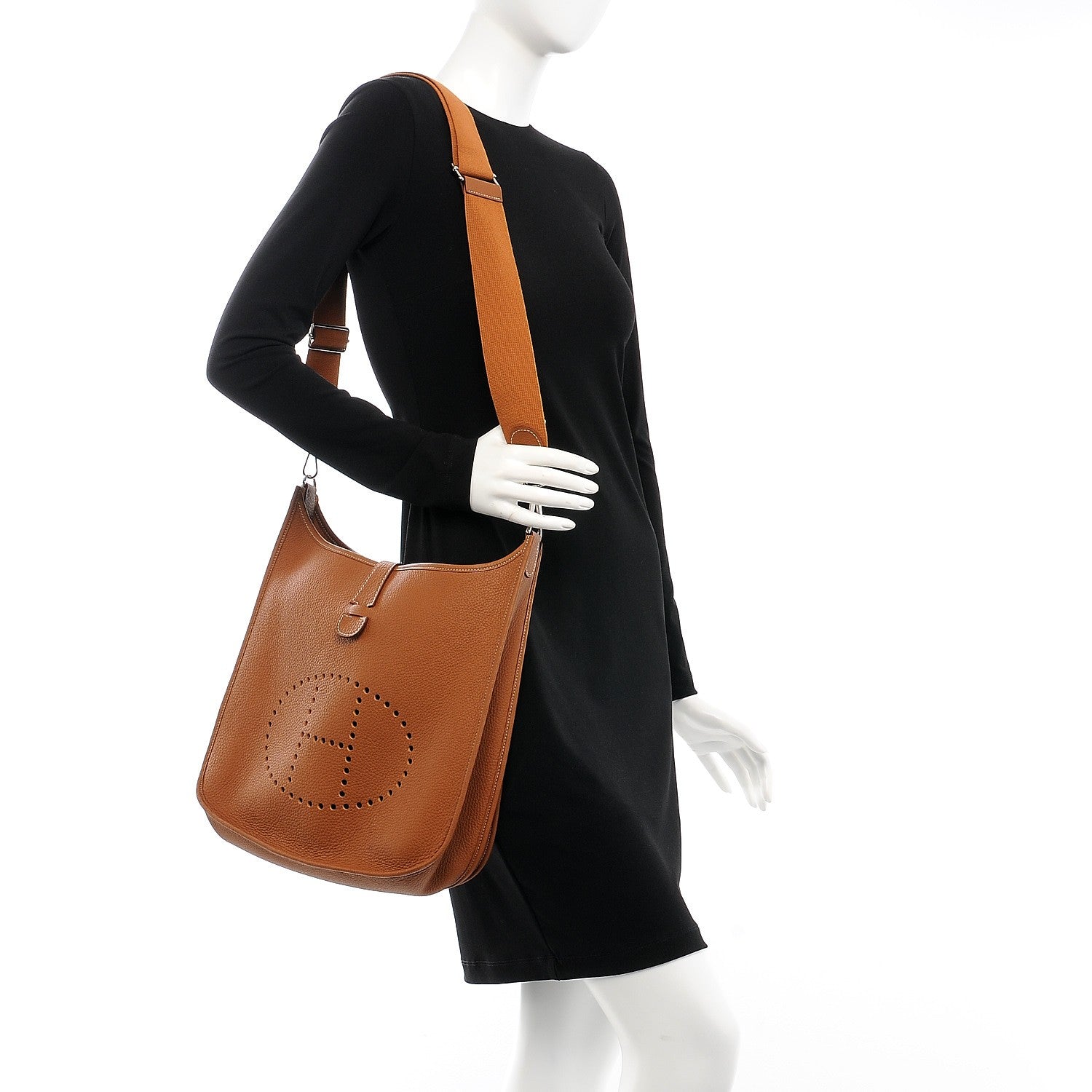 Hermes Taurillon Clemence Evelyne III GM Gold 8 of 8