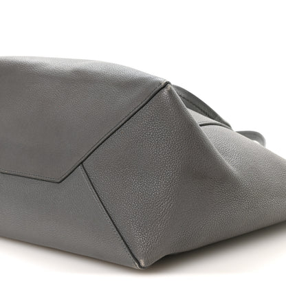 Celine Soft Grained Calfskin Medium Belt Cabas Phantom Grey 10 of 11