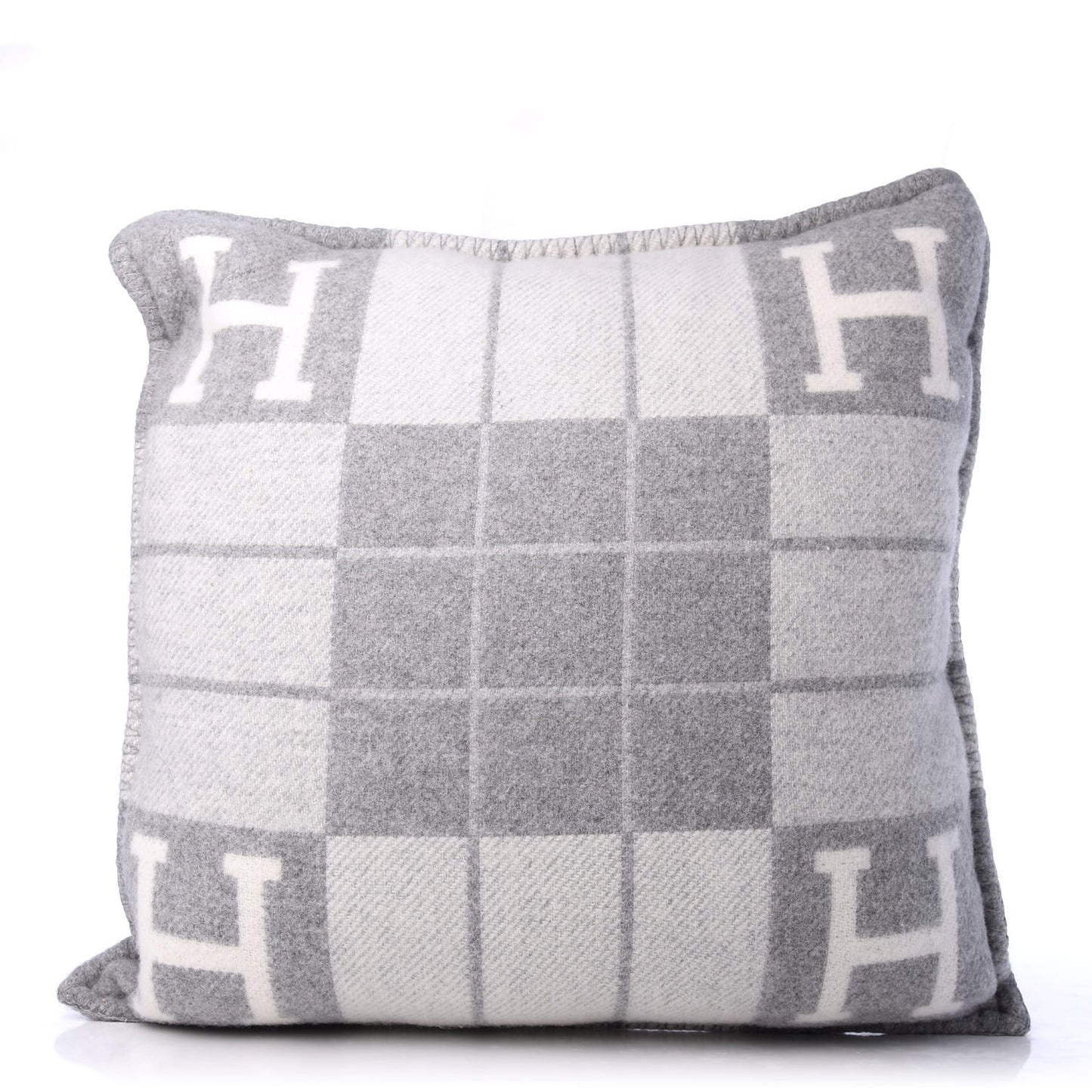 Wool Cashmere Avalon III Pillow PM Ecru Gris Clair