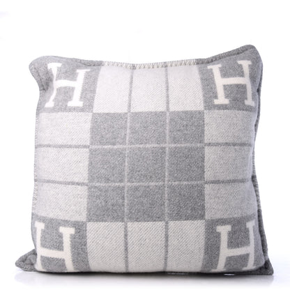 Hermes Wool Cashmere Avalon III Pillow PM Ecru Gris Clair 2 of 3