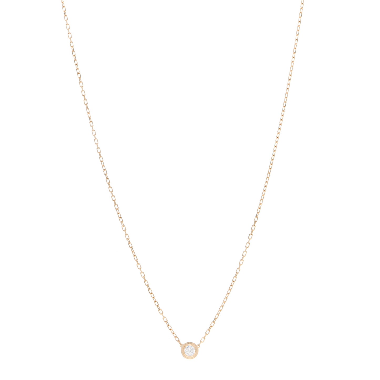 18K Yellow Gold Diamond LM D'Amour Pendant Necklace