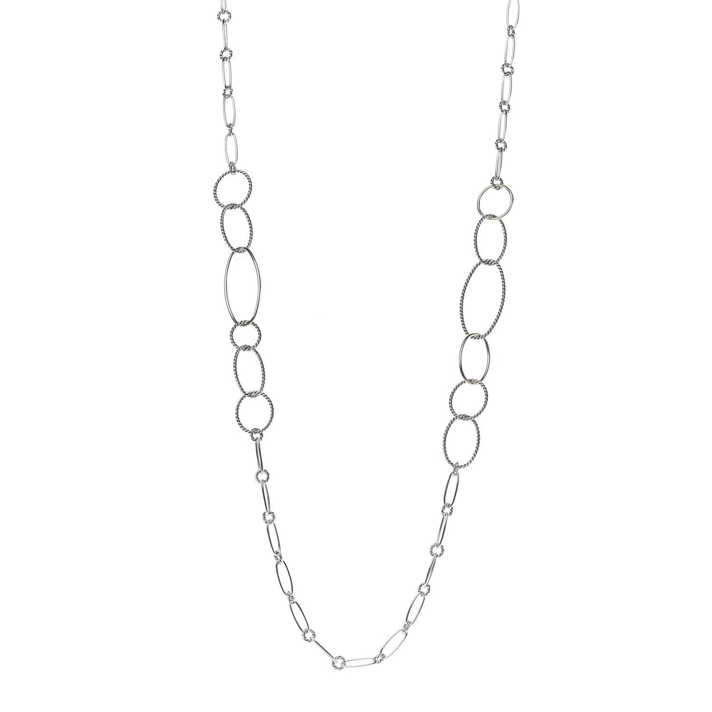 Sterling Silver 18K Yellow Gold Mobile Link Necklace
