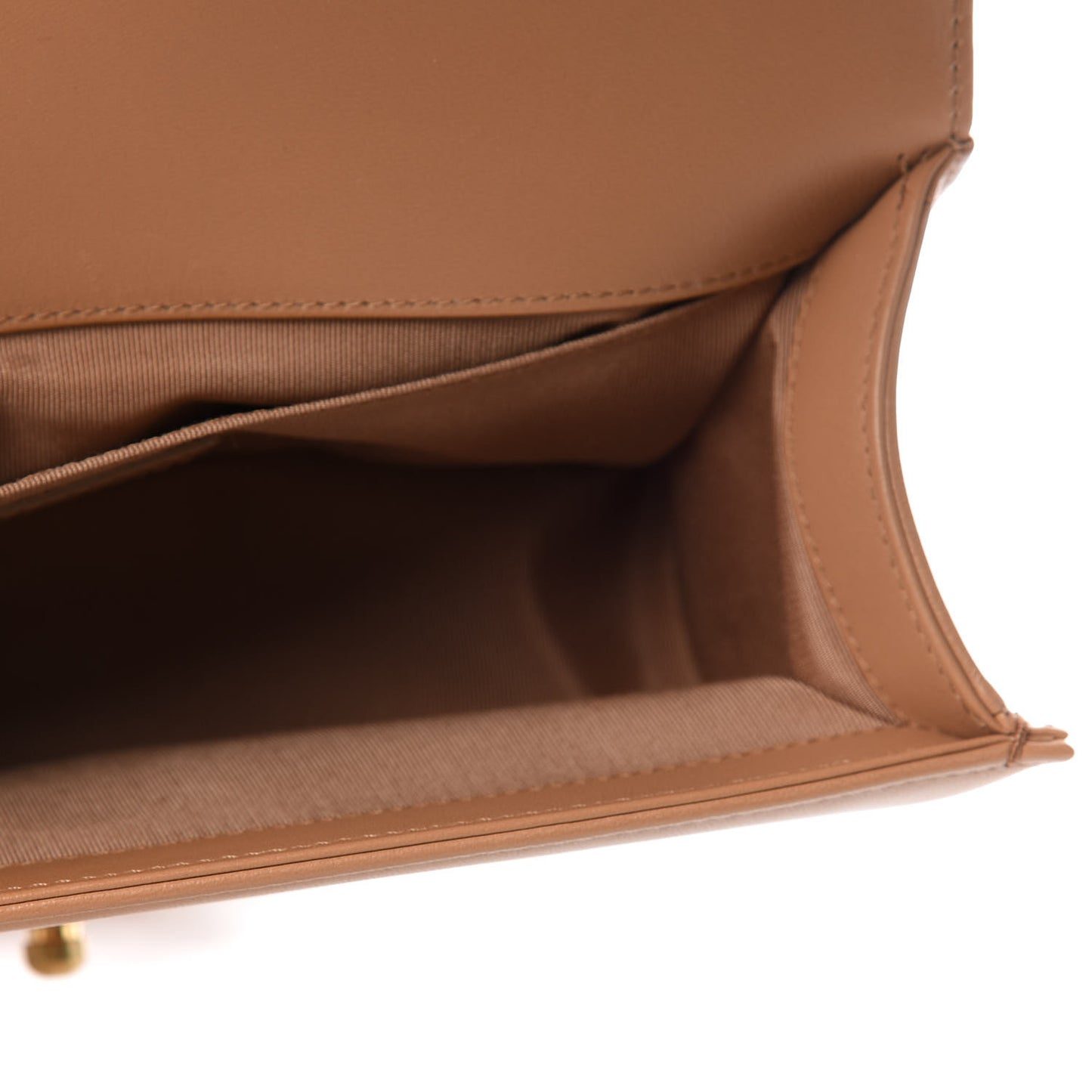 Lambskin Quilted Medium Boy Flap Beige