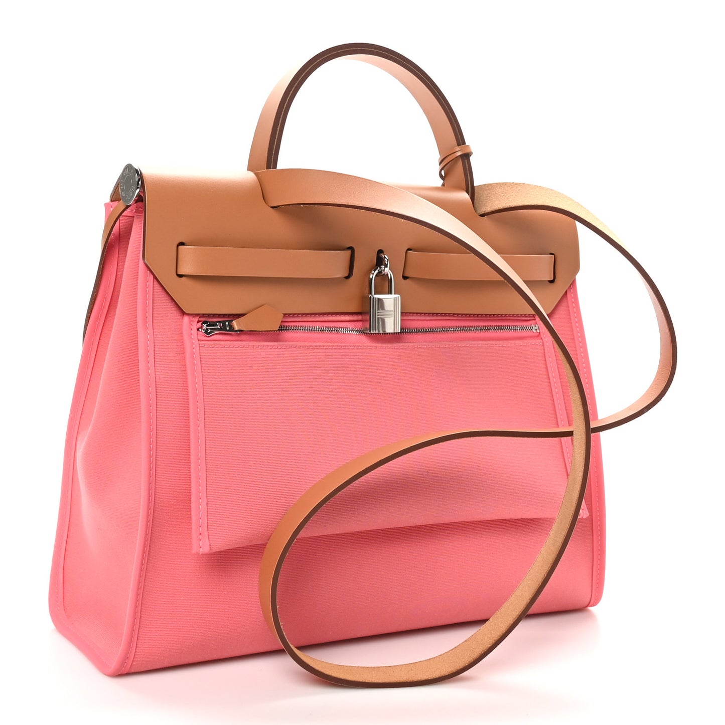 Vache Hunter Toile Herbag Zip 31 PM Rose Azalee Natural