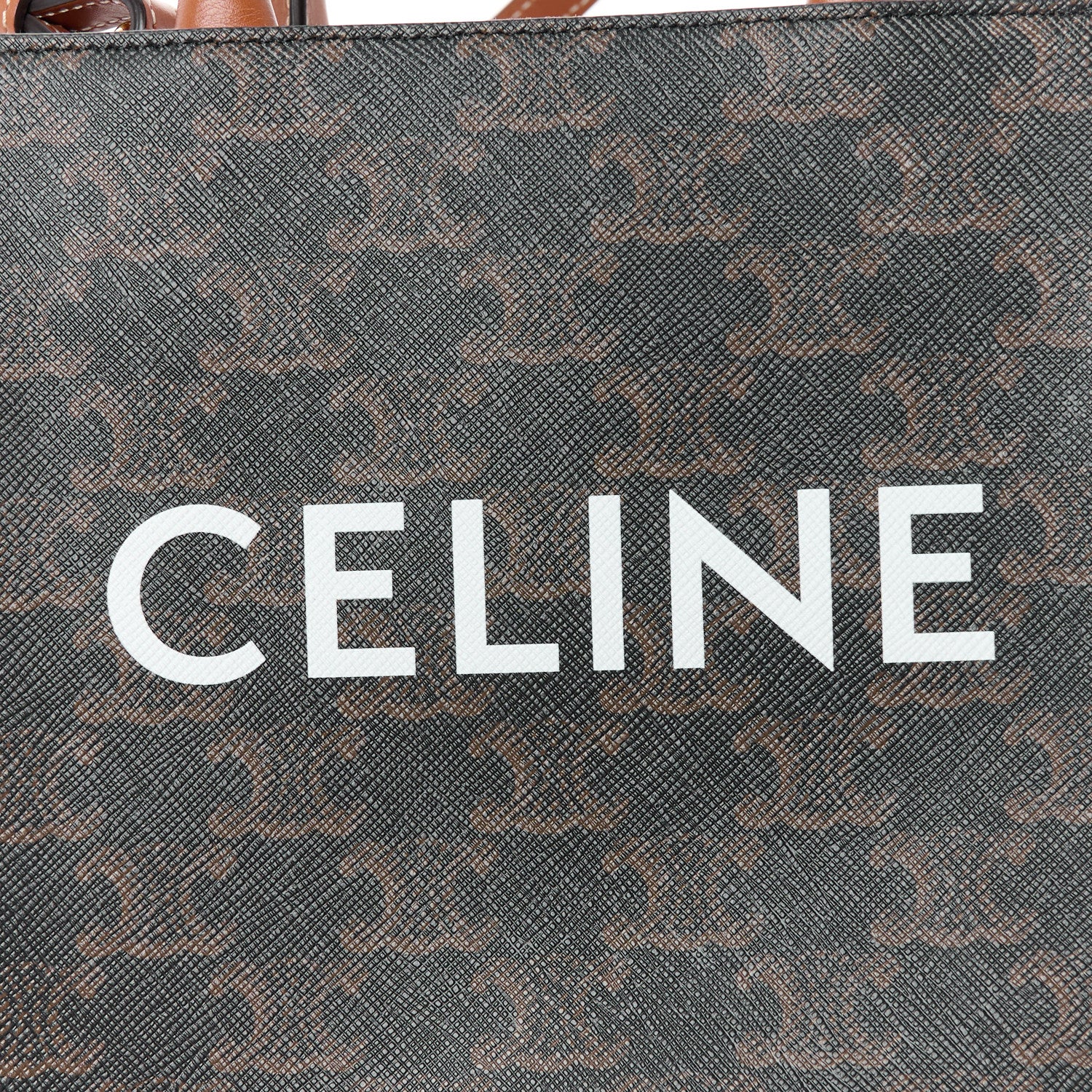 Celine Triomphe Canvas Calfskin Mini Vertical Cabas Tan 6 of 9