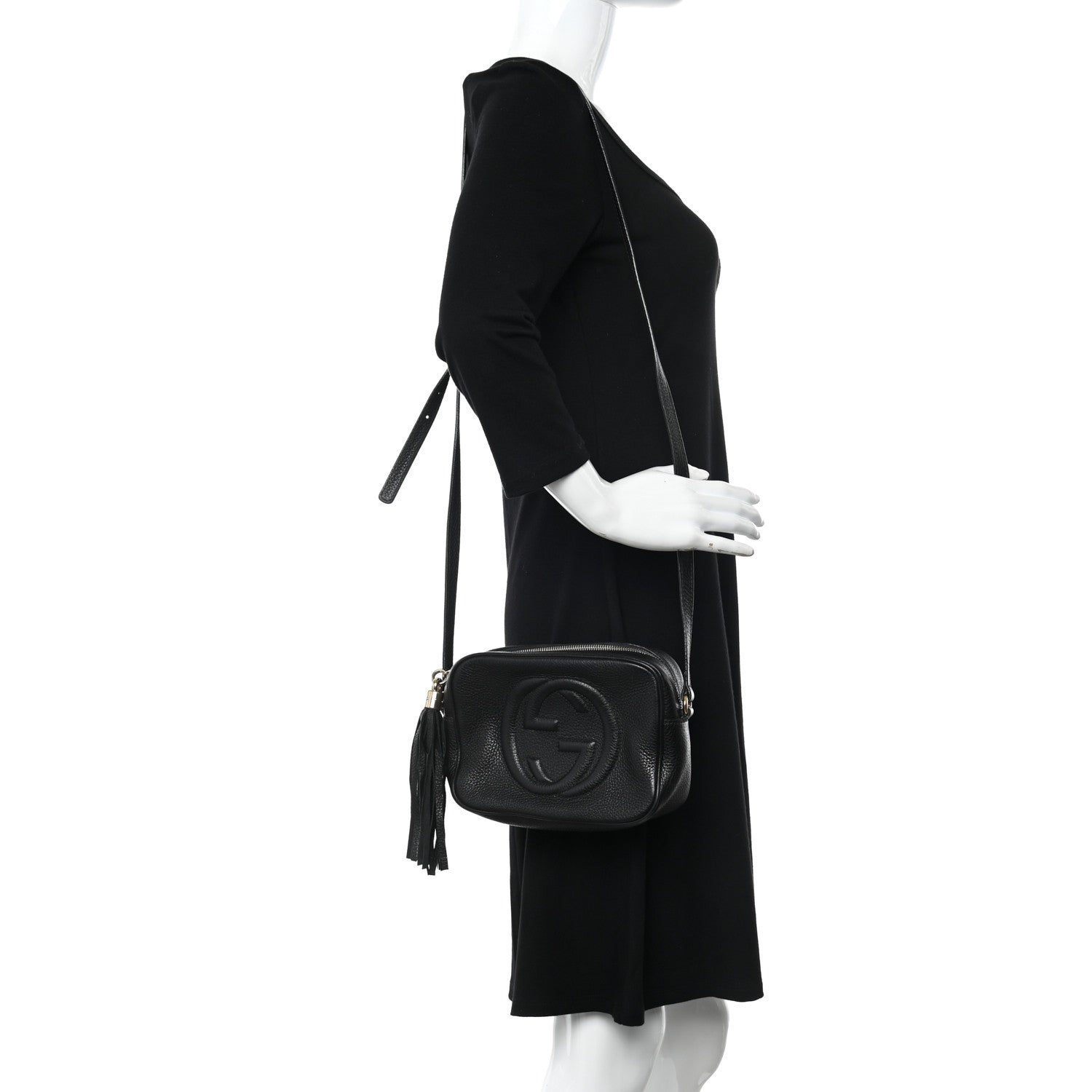 Gucci Pebbled Calfskin Small Soho Disco Bag Black 2 of 11