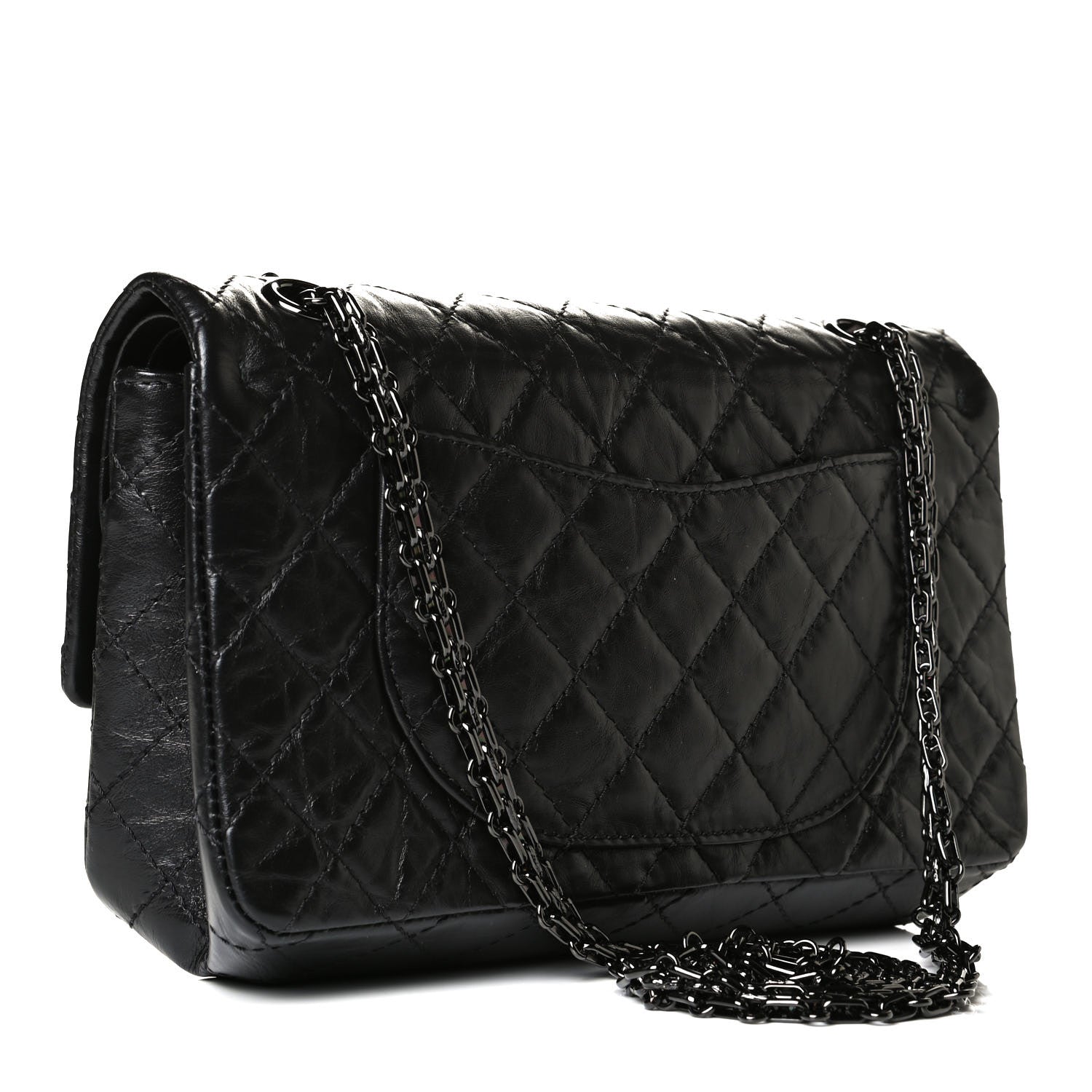 Chanel Aged Calfskin Quilted 2.55 Reissue 225 Flap So Black 2 of 6