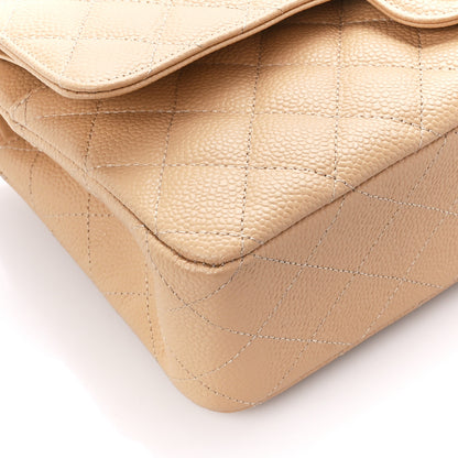 Chanel Caviar Quilted Medium Double Flap Beige Clair 10 of 11