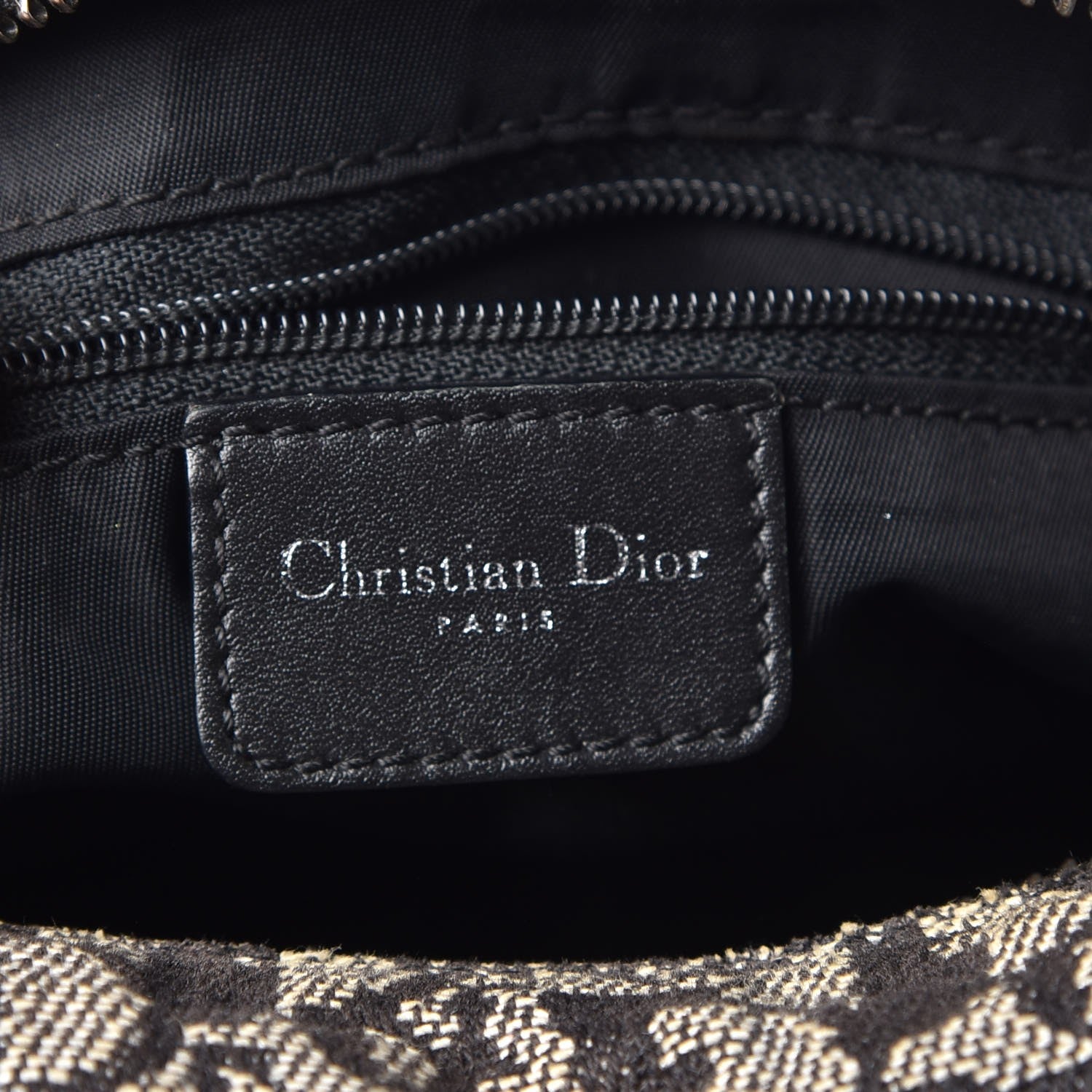 Christian Dior Denim Monogram Boston Navy 7 of 22