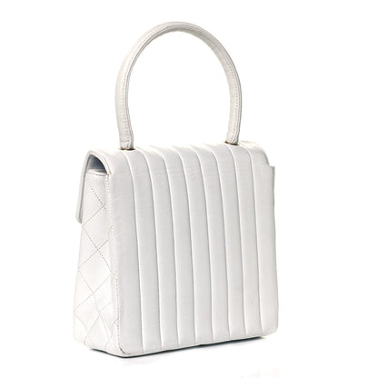 Chanel Vertical Quilted Kelly Flap Bag White 2 of 11