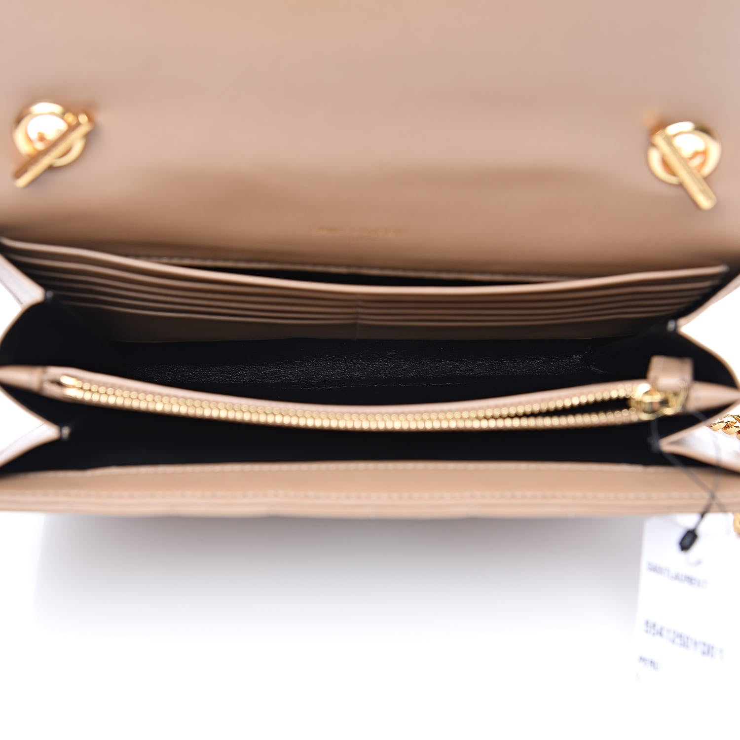 Saint Laurent Lambskin Matelasse Monogram Vicky Chain Wallet Peru 5 of 8