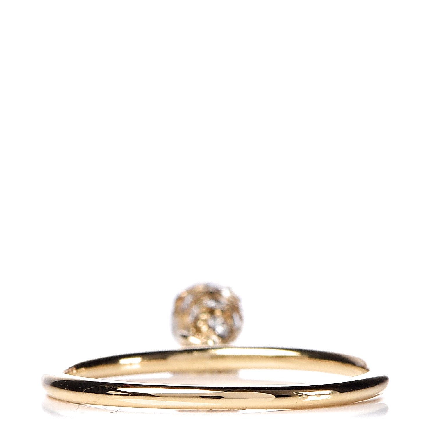 Tiffany 18K Yellow Gold Diamond Elsa Peretti Teardrop Charm Ring 48 4.5 4 of 5