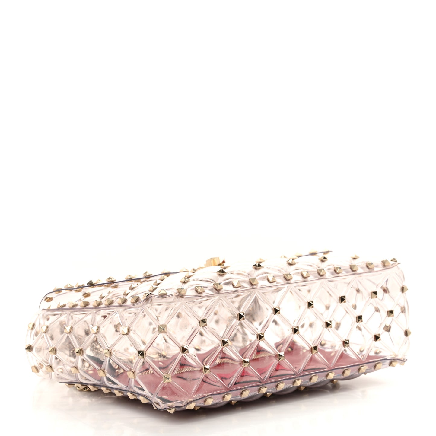 PVC Medium Rockstud Spike Shoulder Bag