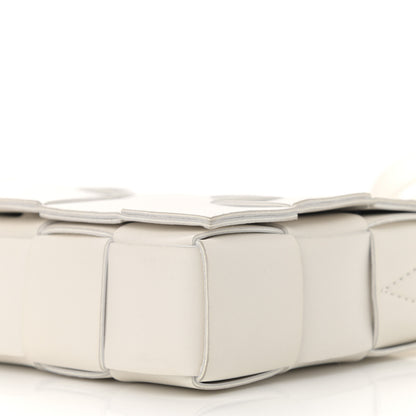 Bottega Veneta Lambskin Maxi Intrecciato Cassette Crossbody Bag White 10 of 10