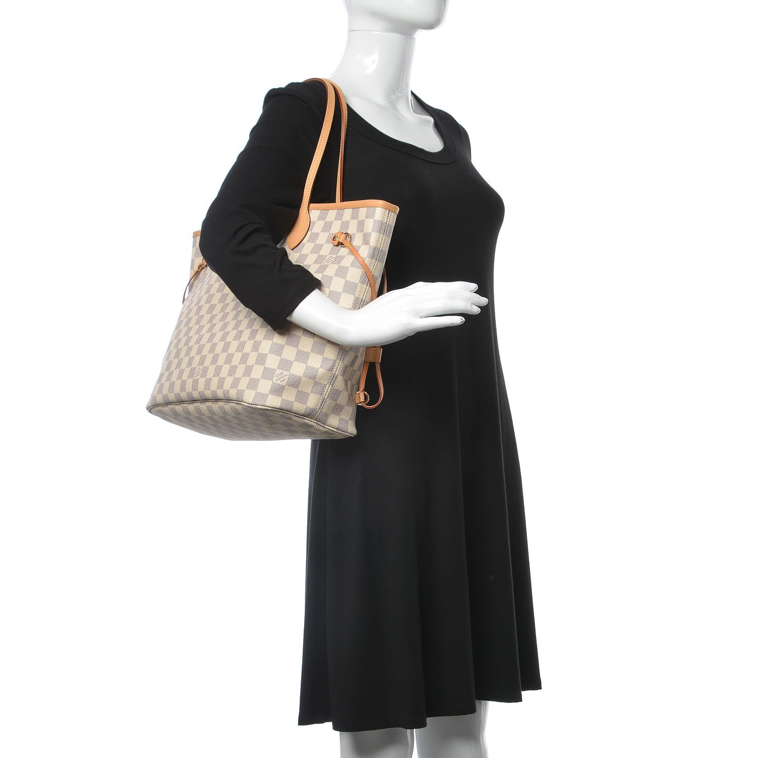 Louis Vuitton Damier Azur Neo Neverfull MM Rose Ballerine 2 of 11