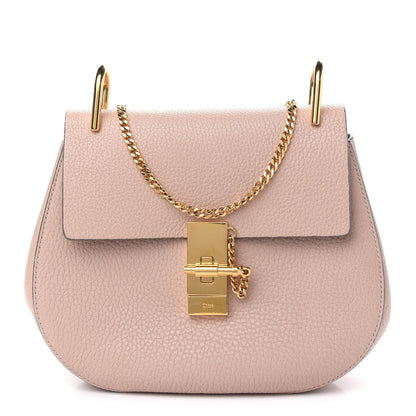 Chloe Grained Lambskin Mini Drew Shoulder Bag Cement Pink 1 of 8