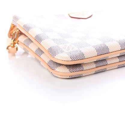 Louis Vuitton Damier Azur Double Zip Pochette 8 of 10