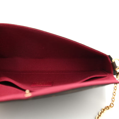 Louis Vuitton Monogram Pochette Felicie Chain Wallet Fuchsia 6 of 8