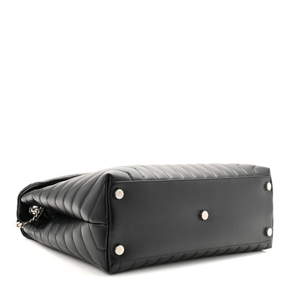 Saint Laurent Calfskin Y Quilted Monogram Large Loulou Chain Satchel Black 6 of 19