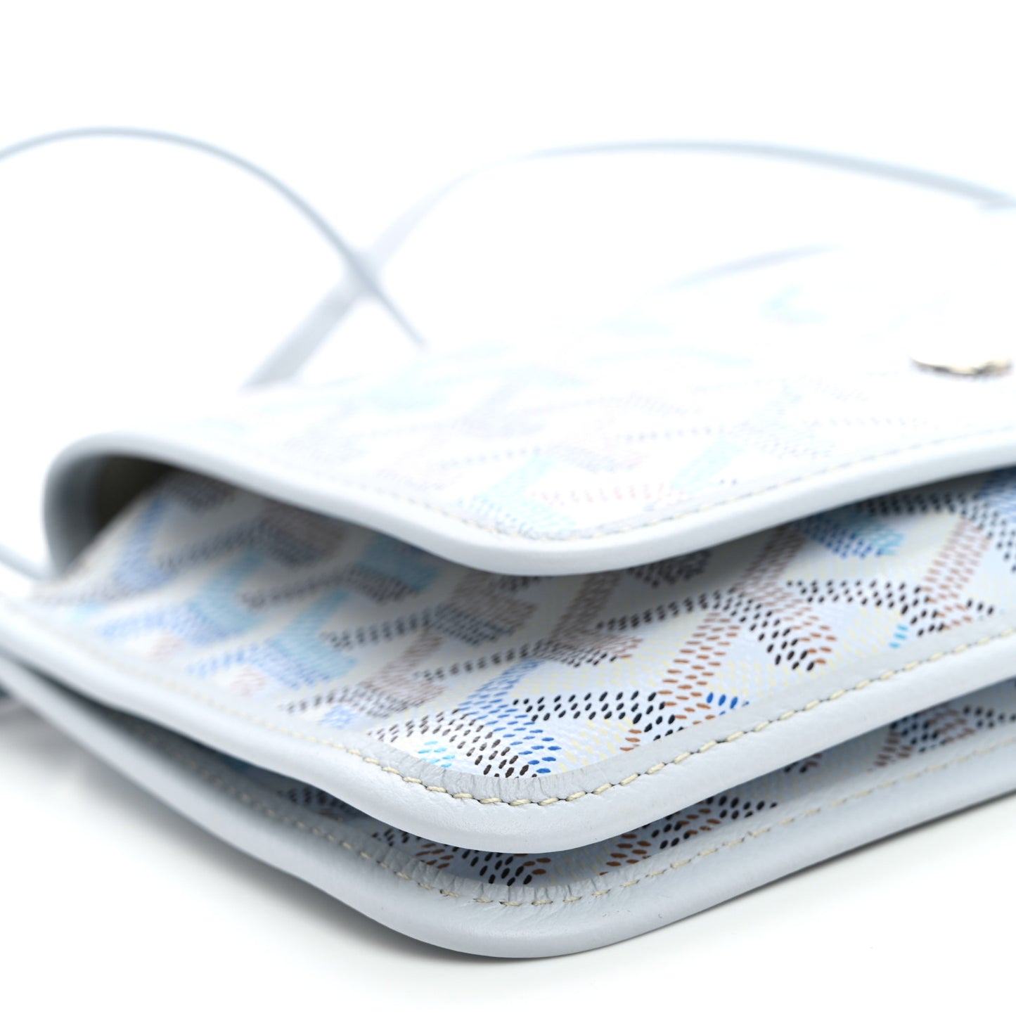 Goyardine Plumet Wallet Clutch Polar Blue