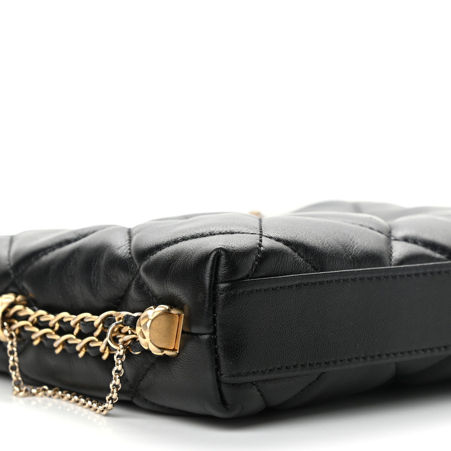 Chanel Lambskin Quilted Crush on Chains Hobo Black 10 of 11