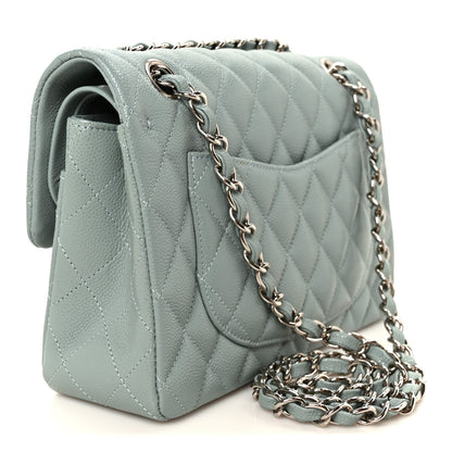 Chanel Caviar Quilted Small Double Flap Light Blue 3 of 12