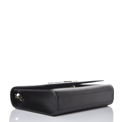 Saint Laurent Grain De Poudre Small Monogram Kate Satchel Black 4 of 10
