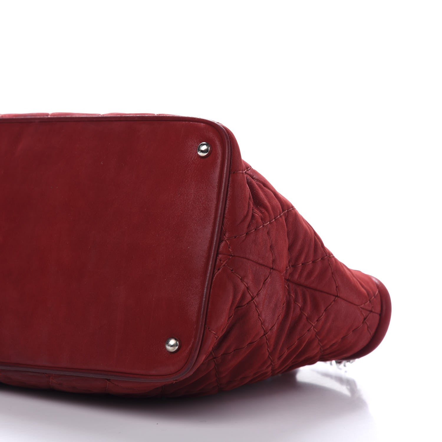 Chanel Iridescent Calfskin Quilted Small Sea Hit Tote Red 6 of 10