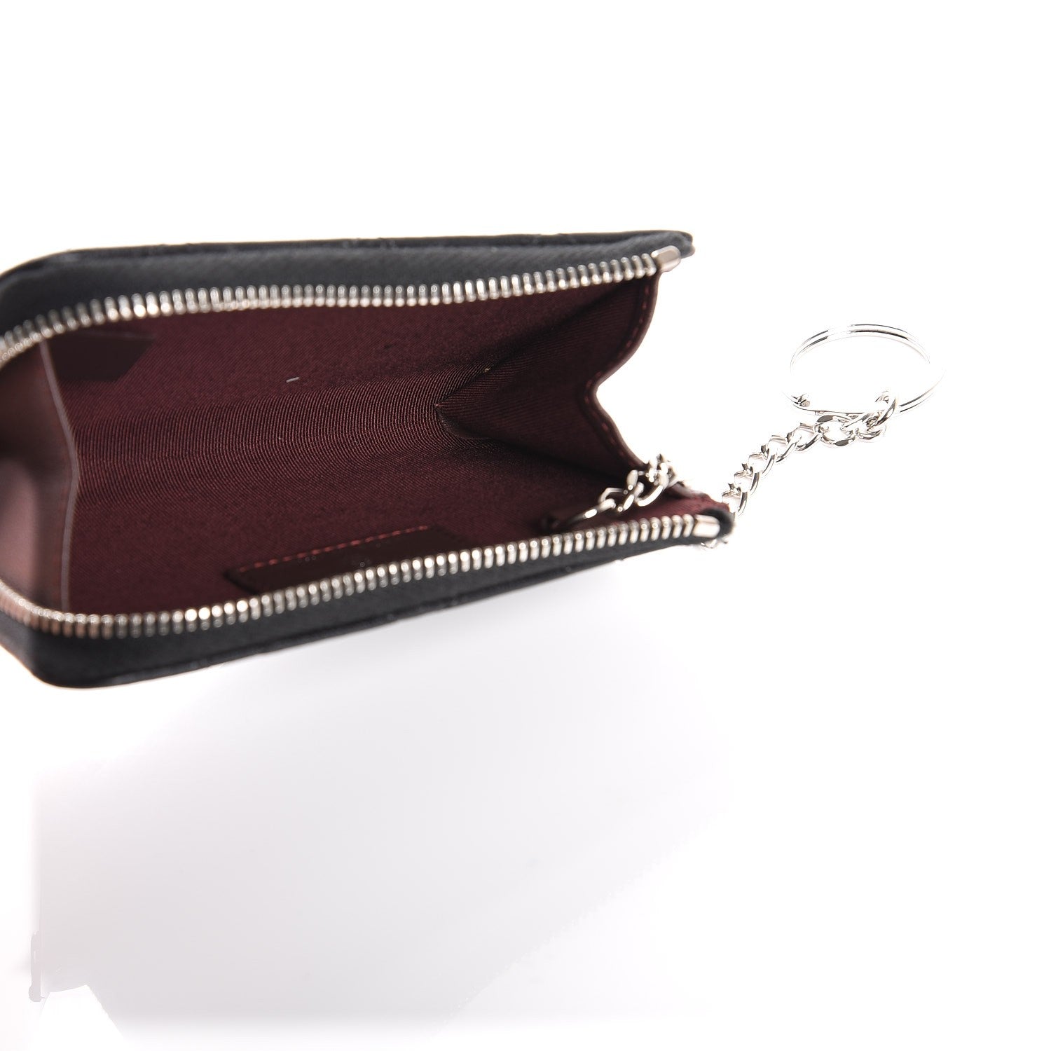 Chanel Lambskin Quilted Key Holder Case Black 5 of 8