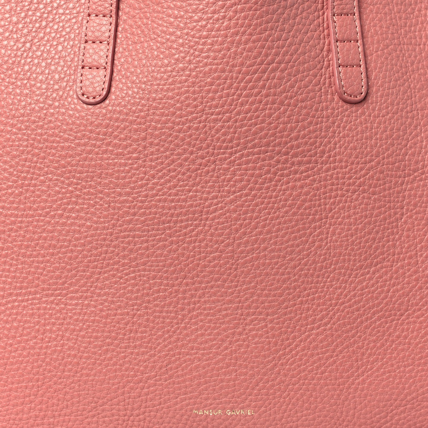 Tumbled Calfskin Small Shopping Tote Blush