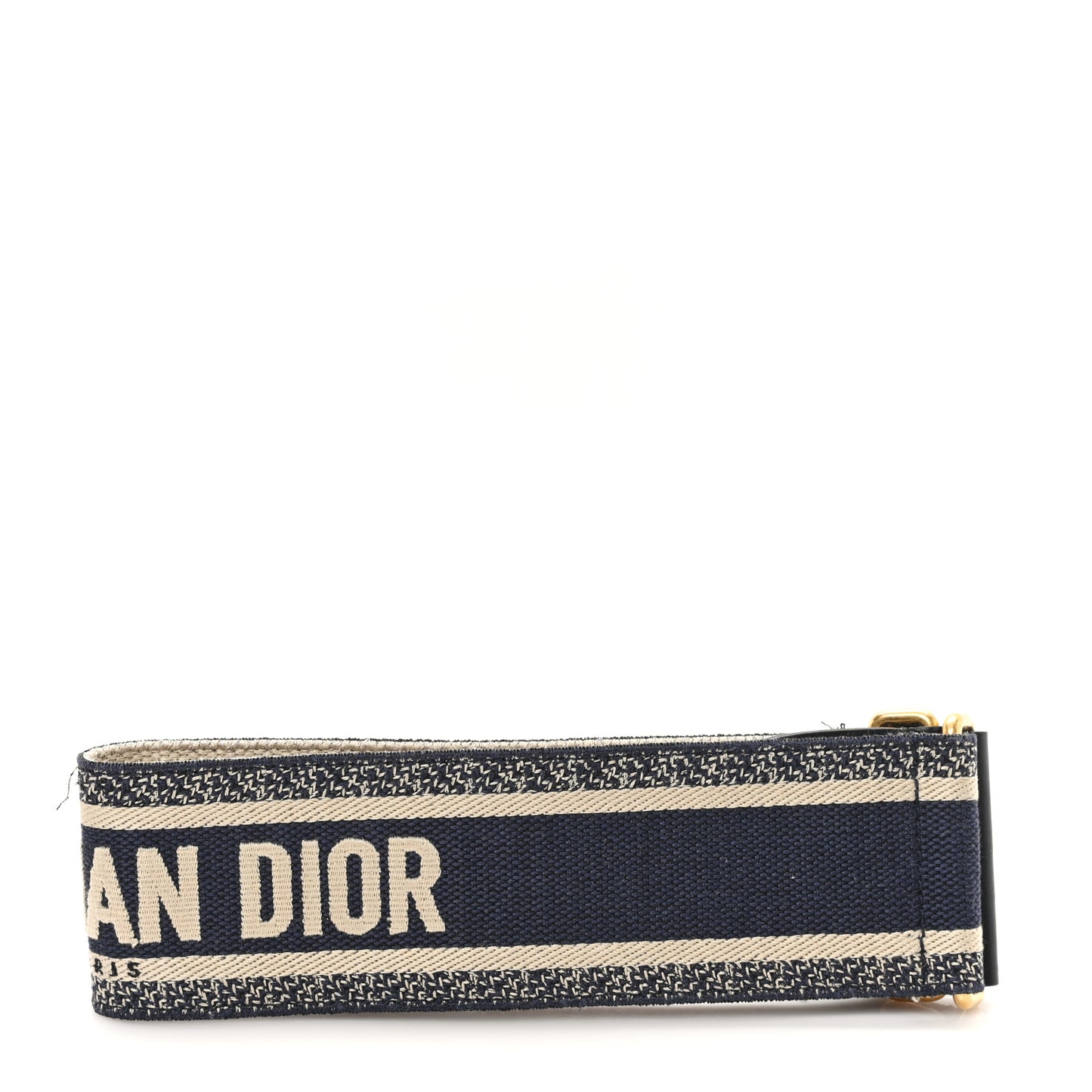 Canvas Embroidered Book Belt 75 30 Bleu