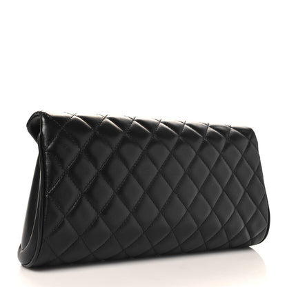 Chanel Lambskin Quilted Fold Up Again Clutch Black 3 of 10