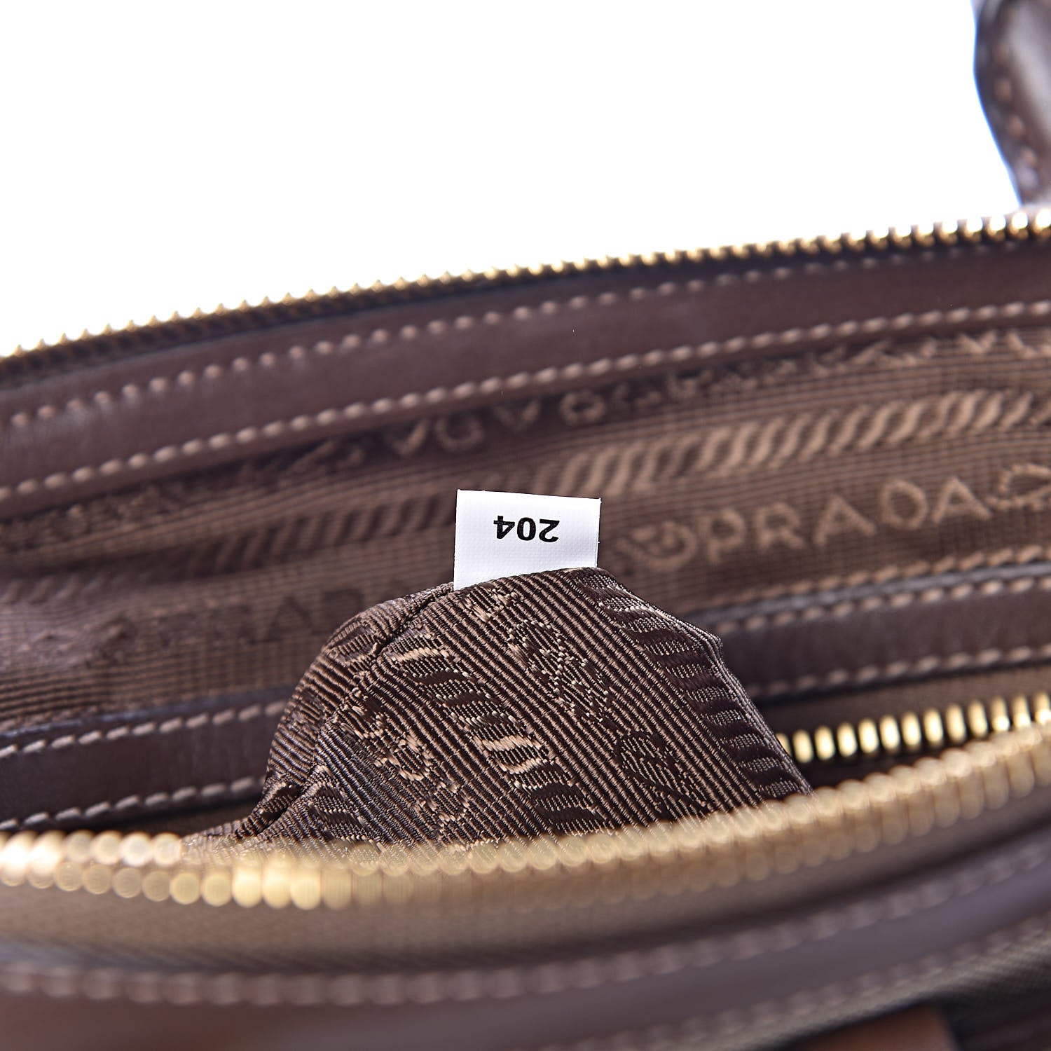 Prada Jacquard Logo Handbag Corda Bruciato 8 of 11