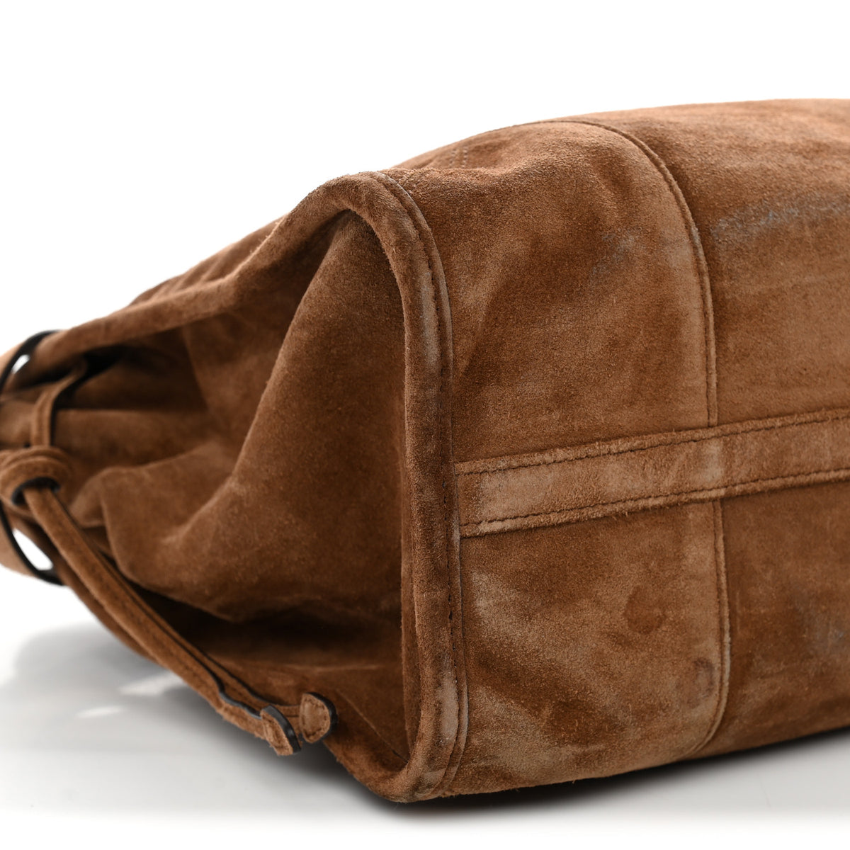 Prada Suede Large Bonnie Shoulder Bag Cocoa Brown 8 of 10