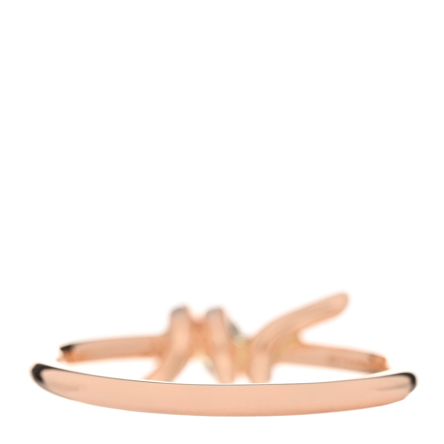 18K Rose Gold Diamond Small Knot Ring 55 7.25