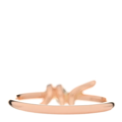 Tiffany 18K Rose Gold Diamond Small Knot Ring 55 7.25 3 of 6