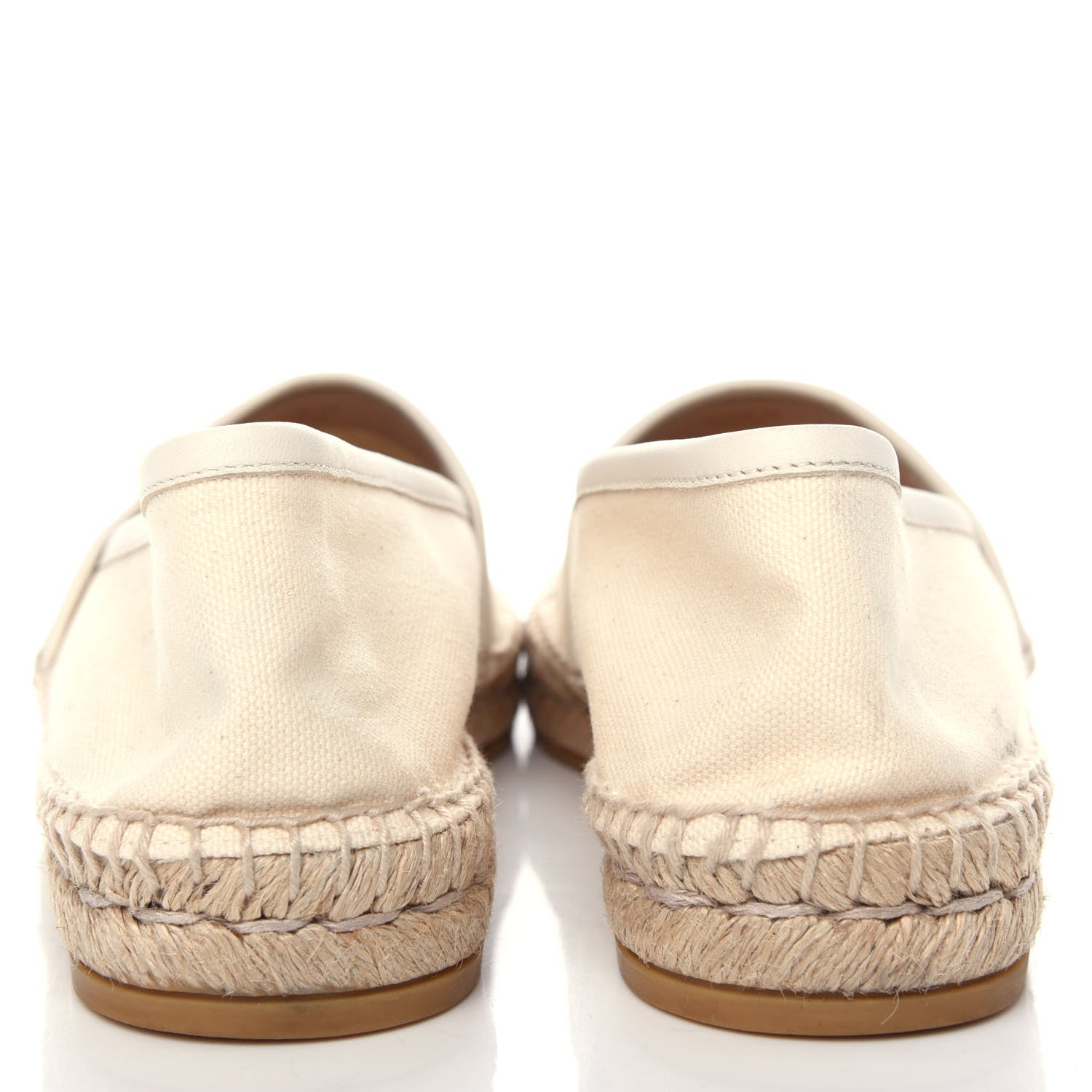Gucci Canvas Logo Espadrilles 38.5 Greggio White 7 of 13
